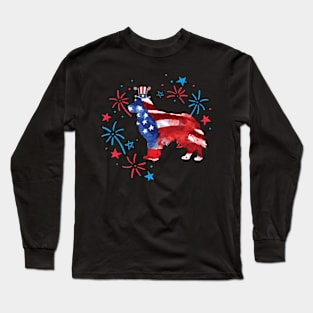 Golden Retriever Uncle Sam Hat 4Th Of July Long Sleeve T-Shirt